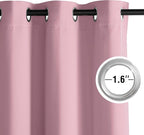 NICETOWN Room Darkening Draperies Curtains Panels, 2 Panels Rouge Pink W52 x L84