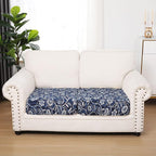 hyha Printed Couch Cushion Covers, Floral Sofa Covers Washable for 2 Cushion Couch, Stretch Pattern Outdoor Cushion Covers for Patio Furniture with Elastic Bottom(2 Packs, Baroque)