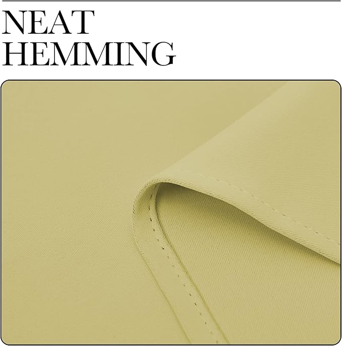 NICETOWN Bedroom Curtain Panels Blackout Draperies, Thermal Insulated Solid Grommet Blackout Curtains/Drapes (Paler Yellow, 1 Pair, 34 by 72-inch)