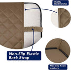 PureFit Reversible Quilted Sofa Cover, Water Resistant Slipcover Furniture Protector, Washable Couch Cover with Non Slip and Elastic Straps for Kids, Dogs, Pets (Oversized Chair, Camel/Ivory)