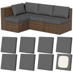 8Pcs Outdoor Cushion Covers, Stretch Patio Furniture Couch Chair Slipcovers