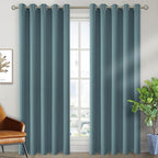 BGment Room Darkening Curtains 84 Inches Long - Grommet Thermal Insulated Drapes Window Treatment Curtains for Bedroom, 2 Panels, 70 x 84 Inch, Stone Blue