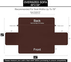 U-NICE HOME Large Sofa Cover Reversible Couch Cover for Dogs with Elastic Straps Water Resistant Furniture Protector for Pets Couch Cover for 4 Cushion Couch (Oversized Sofa, Beige/Beige)