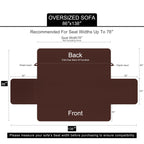 U-NICE HOME Large Sofa Cover Reversible Couch Cover, Khaki/Light Grey