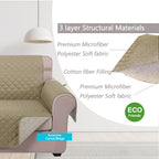 U-NICE HOME Loveseat Sofa Cover for 2 Cushion Couch, Light Camel/Beige