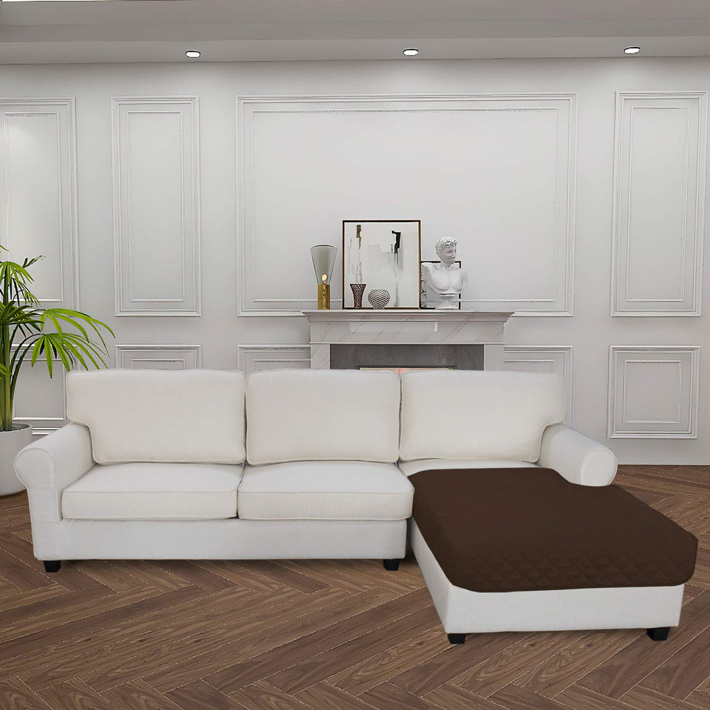 Easy-Going Sectional Couch Covers for Dogs L Shape Sofa Cover Reversible Sofa Slipcover Chaise Lounge Cover Furniture Protector Cover for Pets Dog Cat (42 x 68 inches, Coffee/Coffee)