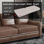 ANARACHON Leather Look Couch Cushion Covers Sofa Seat Slipcovers Sets Couches Furniture Protector for Sectional Armchair Loveseat Pets Kids Stretch Spandex Fabric (2 Cushion Sofa, Brown)
