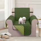 U-NICE HOME Reversible Recliner Chair Covers, Huntergreen/Sage