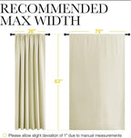 NICETOWN Blackout Curtains for Bedroom, Home Decorations Thermal Insulated Solid Rod Pocket Blackout Drapes for Cafe (Beige, One Pair, 70 x 63-inch)