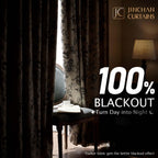 jinchan Floral Linen Blackout Curtains for Bedroom 96 Inches Long