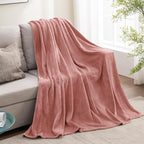 BEDELITE Fleece Blanket Twin Size Dusty Pink Throw Blankets for Couch & Bed, Luxury Plush Cozy Fuzzy Blanket 60x80 inches, Super Soft Warm Lightweight Throw Blanket for Travel Camping