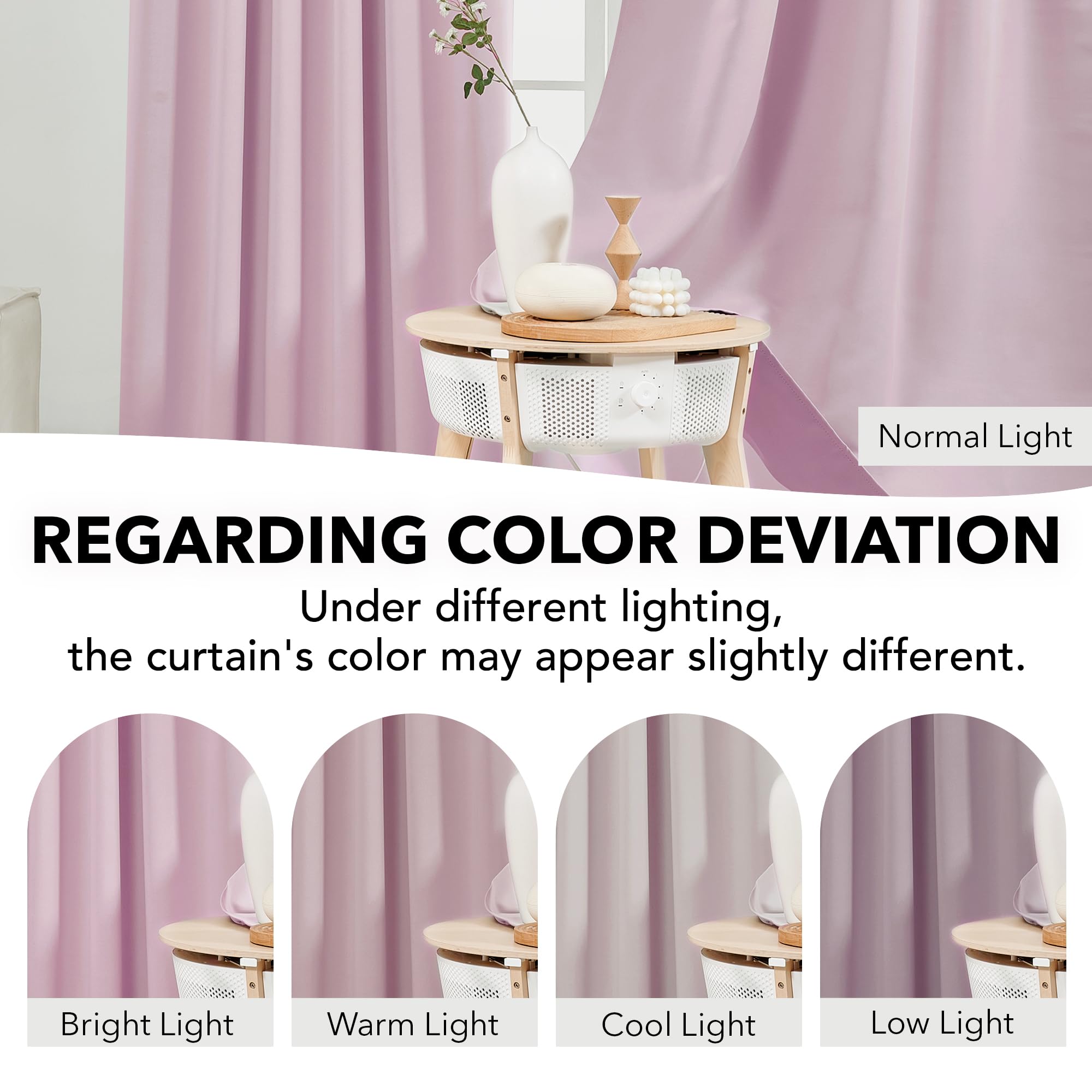Deconovo Blackout Curtains for Bedroom, Living Room Curtains 63 Inches Long