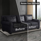 ANARACHON Leather Look Couch Cushion Covers Sofa Seat Slipcovers Sets Couches Furniture Protector for Sectional Armchair Loveseat Pets Kids Stretch Spandex Fabric (3 Cushion XL Sofa, Dark Grey)