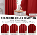 Deconovo Red Curtains for Christmas, Red Blackout Curtains Back Tab and Rod Pocket Thermal Insulated Room Darkening Curtains for Living Room 52Wx84L Inch True Red