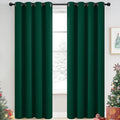 Yakamok Room Darkening Curtains 52x84 inch Length Dark Green-Living Room