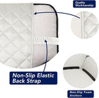 PureFit Reversible Quilted Sofa Cover, Water Resistant Slipcover Furniture Protector, Washable Couch Cover with Non Slip and Elastic Straps for Kids, Dogs, Pets (XX Large, Ivory/Ivory)