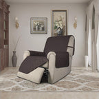 Easy-Going Recliner Chair Slipcover Reversible Sofa Cover Water Resistant Couch Cover Furniture Protector with Elastic Straps for Pets Dog (Recliner, Chocolate/Chocolate)