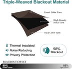 ChrisDowa Blackout Curtains for Bedroom and Living Room 102 Inches Long