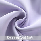 Yakamok Lilac Curtains 63 Inch Length Room Darkening Grommet Light Purple Thermal Insulated Blackout Window Curtain for Bedroom Living Room 52" W x 63" L (Set of 2 Panels,Lavender)