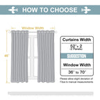 ChrisDowa 100% Blackout Curtains for Bedroom 2 Panels Set with Black Liner
