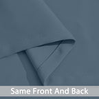 Yakamok 72 Inch Length Blackout Curtains for Bedroom, Room Darkening Thermal Insulated Solid Grommet Panels for Living Room(42Wx72L, Stone Blue, 2 Panels)