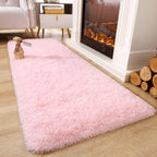 Chicrug Soft Runner Rug for Bedroom Living Room Plush Fluffy Rugs 2x6 Feet, Shag Furry Runner Rug Carpet Non Shedding for Nursery Children Kids Girls Room Home Decorative, Pink