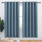 NICETOWN Bedroom Curtains Blackout Drapery Panels, 2 Panels, 70 x 72 inches, Gold Brown, Three Pass Microfiber Thermal Insulated Solid Ring Top Blackout Window Curtains/Drapes