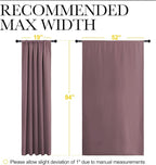 NICETOWN Room Darkening Curtains for Bedroom - Home Decoration Privacy Protection Thermal Insulated Solid Drapes/Draperies for Sliding Glass Door (Dry Rose, Set of 2, 52 x 84 inches)