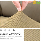 Easy-Going Stretch Loveseat Cushion Cover Sofa Cushion Furniture Protector Sofa Seat Sofa Slipcover Sofa Cover Soft Flexibility with Elastic Bottom(Loveseat Cushion, Beige)