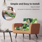 14Pcs Outdoor Cushion Covers, Patio Cushion Covers,Stretch Elastic Slipcovers, Replacement Washable & Reusable Furniture Protector for Patio Couch (Green and Lush,Cover Only)