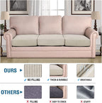H.VERSAILTEX Super Stretch Couch Cushion Covers Sofa Cushion Slipcovers Jacquard Fabric Individual Seat Couch Slipcover Sets for Pets with Elastic Bottom(3 Packs Cushion Sofa Covers, Island Fossi)