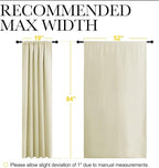 NICETOWN Room Darkening Curtains for Bedroom - Home Decoration Privacy Protection Thermal Insulated Solid Drapes/Draperies for Sliding Glass Door (Beige, Set of 2, 52 x 84 inches)