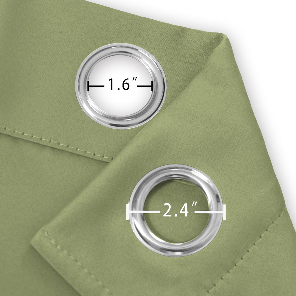 LEMOMO Sage Green Thermal Blackout Curtains/52 x 72 Inch/Set of 2 Panels Room Darkening Curtains for Bedroom