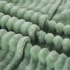 Linecooo Sage Green Fleece Throw Blanket 60”×80” for Couch Sofa Livingroom