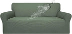 Easy-Going 100% Waterproof Couch Cover, Dual Waterproof Sofa Cover, Stretch Jacquard Sofa Slipcover, Leakproof Furniture Protector for Kids, Pets, Dog and Cat (Sofa, Grayish Green)