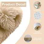 9x12 Fluffy Area Rugs for Living Room,Large Fuzzy Shag Area Rug for Bedroom,Beige Soft Non-Shedding Indoor Plush Carpet for Kids Bedroom Nursery Home Decor