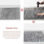 Ciicool Fluffy Area Rug, Grey Faux Fur Rug for Bedroom Living Room, Thick Fuzzy Shag Rug Furry Nursery Rug Plush Indoor Floor Carpets for Kids Girls Boys Teen Dorm, 4x6 ft