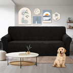 U-NICE HOME Stretch Couch Cover Sofa Cover Sofa Slipcover Furniture Protector for 3 Cushion Couch Sofa Pet Friendly(Sofa, Black)