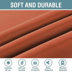 H.VERSAILTEX Full Blackout Curtain Shade Light Blocking Curtains 63 Inch Length Ultra Soft and Sleep Well Kids Room Curtains with 8 Grommets Each Panel - One Panel - Orange, 52" W x 63" L