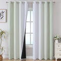 Sage Green and Greyish White Ombre Blackout Curtains for Bedroom 90 Inch