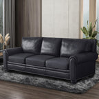 ANARACHON Leather Look Couch Cushion Covers Sofa Seat Slipcovers Sets Couches Furniture Protector for Sectional Armchair Loveseat Pets Kids Stretch Spandex Fabric (3 Cushion XL Sofa, Dark Grey)