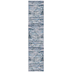 Lansny Modern Abstract Runner Rug 2.6x12, Grey Blue White Washable Long Kitchen Runner Non-Slip Soft Hallway Rug Runner Thin Print Faux Wool Carpet for Entryway Bedroom Laundry Room Indoor Home Decor