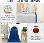 Faux Fur Rug for Bedroom, Fluffy Runner Rugs Soft Sheepskin Rug Sofa Couch Seat Cushion, 2x6ft Dark Blue Plush Area Rug Shag Rugs Floor Carpets for Nursery Bedside, Cute Shaggy Fuzzy Home Decor
