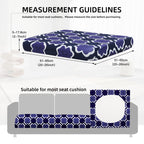 DREAHOTEXTIL 8Pcs Outdoor Cushion Covers, Elastic Patio Cushion Covers