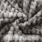 Exclusivo Mezcla Fleece Twin Blanket for Bed, Extra Large Fuzzy Tie-dye Grey Bed Blankets, Soft Cozy Plush Sofa Throws for All Seasons, 60x80 Inches