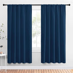 NICETOWN Window Curtains Blackout Drapes, Moroccan Blue, 1 Pair, 52 by 72-Inch, Thermal Insulated Solid Rod Pocket Blackout Curtains/Draperies for Living Room