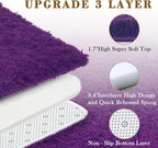 4x6 Area Rugs for Bedroom, Grape Purple Soft Fluffy Shag Bedside Rugs