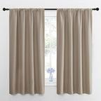 NICETOWN Kitchen Curtains, Short Blackout Drapes, Taupe, 34 in x 45 in (W x L), Set of 2, Thermal Insulated Rod Pocket Window Treatment Draperies for Nursery