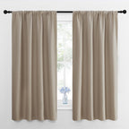 NICETOWN Window Curtains for Bedroom, Taupe, 2 Panels, W42 x L48 -Inch, Home Decoration Thermal Insulated Rod Pocket Blackout Blinds & Drapes for Small Windows