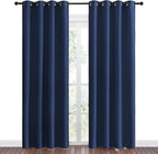 NICETOWN Navy Blackout Curtains 86" Long for Living Room, Thermal Insulated Window Treatment Light Reducing Room Darkening Drapes for Boys Kids Bedroom, Classroom, Apartment (55" W x 86” L, Set of 2)